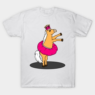 Cute horse is dancing as a ballerina T-Shirt